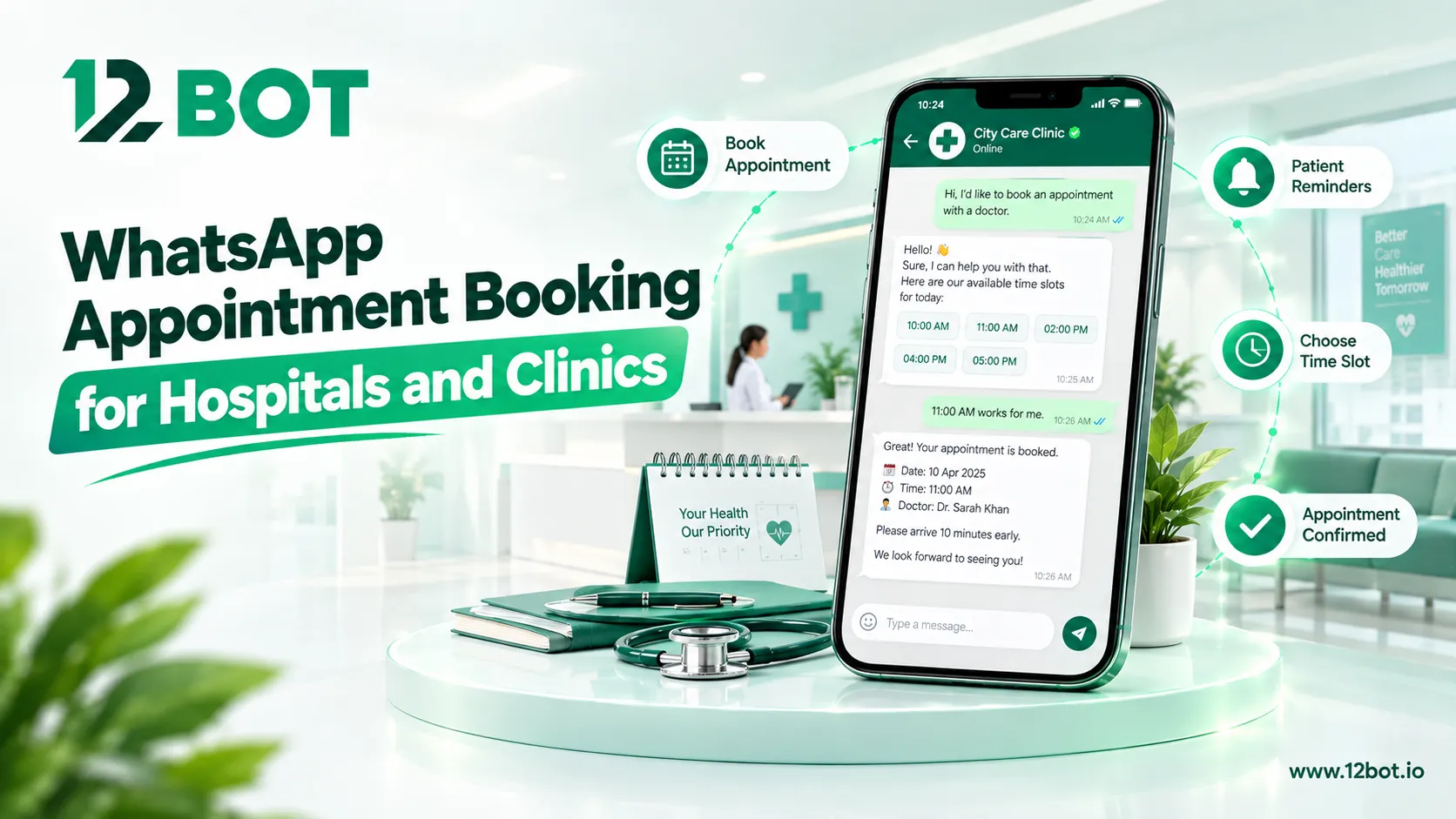 WhatsApp Appointment Booking for Hospitals and Clinics