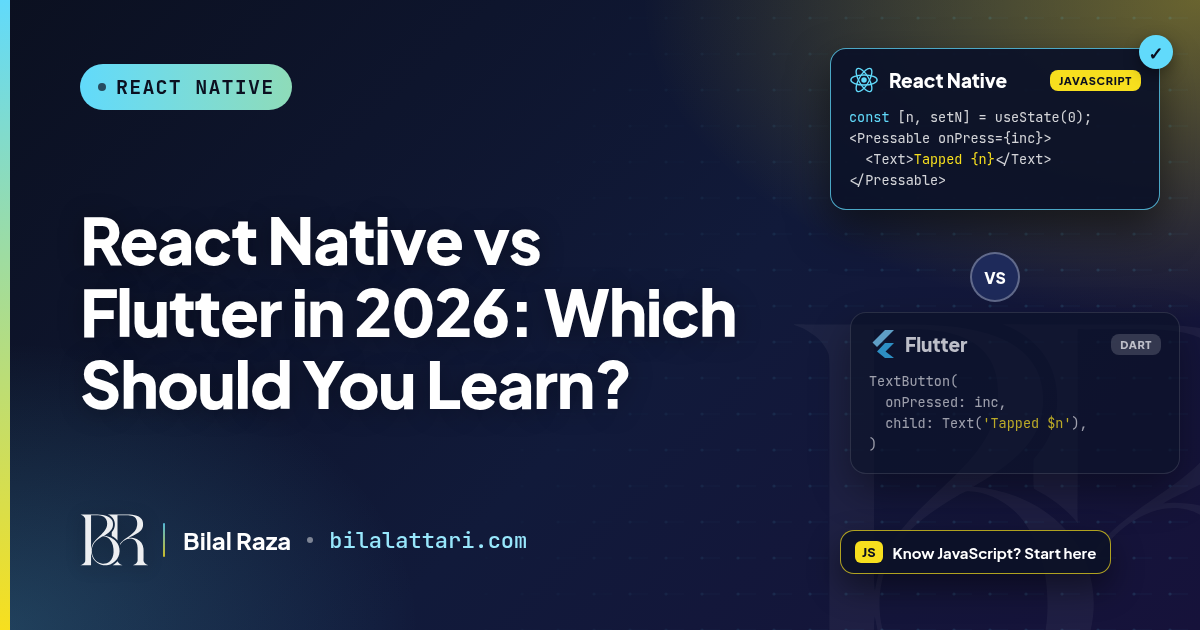 React Native vs Flutter in 2026: Which Should You Learn If You Know JavaScript?
